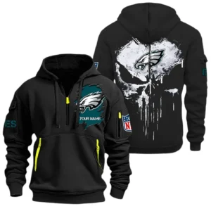 Performance Hoodie Half Zipper, Fan Edition Logo NFL011 - Black