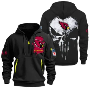 Performance Hoodie Half Zipper, Fan Edition Logo NFL011 - Black