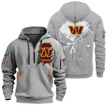 Urban Streetwear Hoodie, Half-Zip with Exclusive Logo NFL011 - Gray