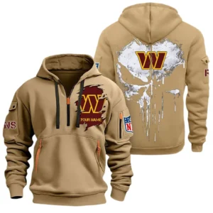Performance Hoodie Half Zipper, Fan Edition Logo NFL011 - Khaki