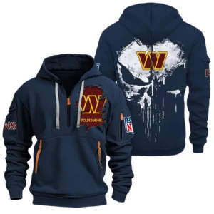 Everyday Hoodie Half Zipper, Athletic-Inspired Logo NFL011 - Navy