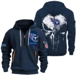 Training Hoodie Half Zipper, Fan-Friendly Logo Design NFL011 - Navy
