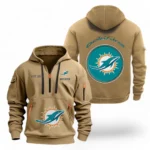 Performance Hoodie Half Zipper, Fan Edition Logo NFL041 - Khaki