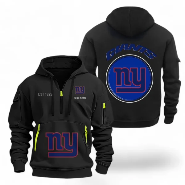 Performance Hoodie Half Zipper, Fan Edition Logo NFL041 - Black