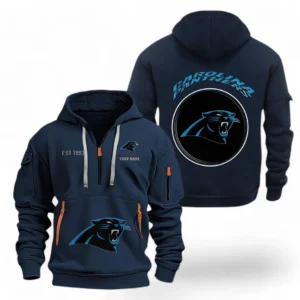 Training Hoodie Half Zipper, Fan-Friendly Logo Design NFL041 - Navy