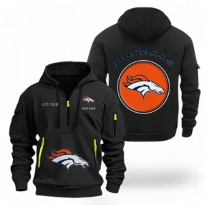 Performance Hoodie Half Zipper, Fan Edition Logo NFL041 - Black