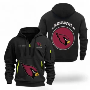 Performance Hoodie Half Zipper, Fan Edition Logo NFL041 - Black
