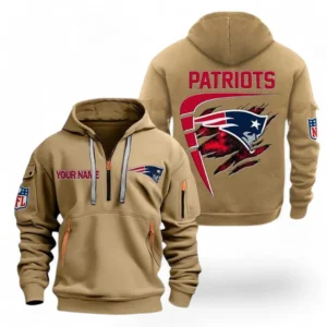 Performance Hoodie Half Zipper, Fan Edition Logo NFL061 - Khaki