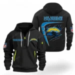 Performance Hoodie Half Zipper, Fan Edition Logo NFL061 - Black