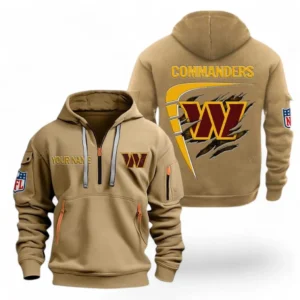 Performance Hoodie Half Zipper, Fan Edition Logo NFL061 - Khaki