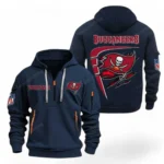 Training Hoodie Half Zipper, Fan-Friendly Logo Design NFL061 - Navy