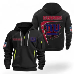 Performance Hoodie Half Zipper, Fan Edition Logo NFL061 - Black