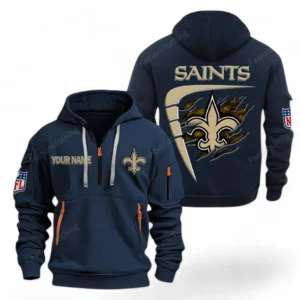 Training Hoodie Half Zipper, Fan-Friendly Logo Design NFL061 - Navy