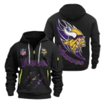Performance Hoodie Half Zipper, Fan Edition Logo NFL081 - Black
