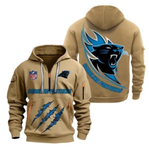 Performance Hoodie Half Zipper, Fan Edition Logo NFL081 - Khaki