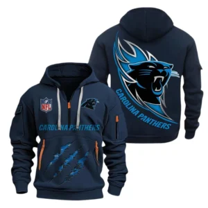 Everyday Hoodie Half Zipper, Athletic-Inspired Logo NFL081 - Navy