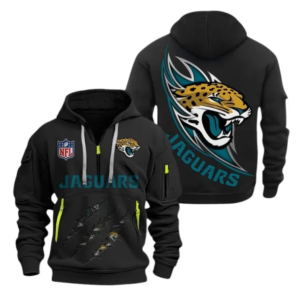 Performance Hoodie Half Zipper, Fan Edition Logo NFL081 - Black