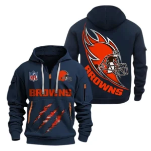 Training Hoodie Half Zipper, Fan-Friendly Logo Design NFL081 - Navy