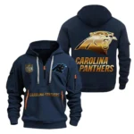 Training Hoodie Half Zipper, Fan-Friendly Logo Design NFL091 - Navy