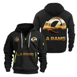 Performance Hoodie Half Zipper, Fan Edition Logo NFL091 - Black