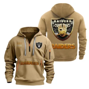 Performance Hoodie Half Zipper, Fan Edition Logo NFL091 - Khaki