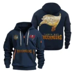 Training Hoodie Half Zipper, Fan-Friendly Logo Design NFL091 - Navy