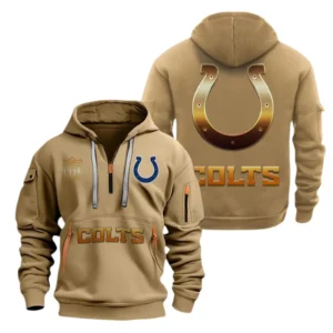Performance Hoodie Half Zipper, Fan Edition Logo NFL091 - Khaki