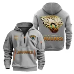 Lightweight Sports Hoodie Half Zipper, Unique Logo Print NFL091 - Gray