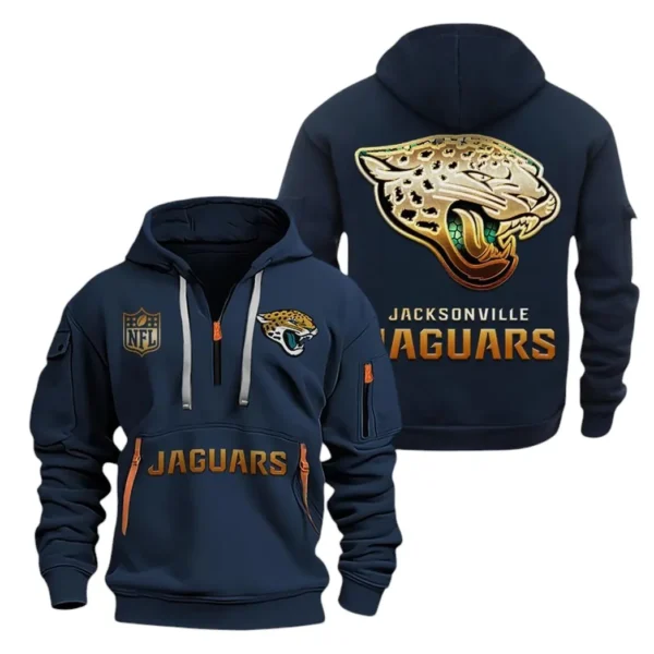 Training Hoodie Half Zipper, Fan-Friendly Logo Design NFL091 - Navy