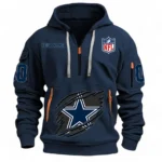 Performance Hoodie Half Zipper, Fan Edition Logo NFL121 - Navy