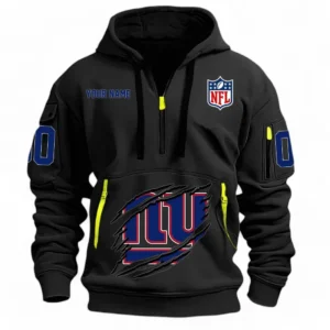 Performance Hoodie Half Zipper, Fan Edition Logo NFL121 - Black