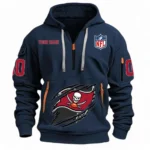 Training Hoodie Half Zipper, Fan-Friendly Logo Design NFL121 - Navy