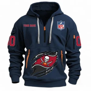 Training Hoodie Half Zipper, Fan-Friendly Logo Design NFL121 - Navy