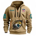 Performance Hoodie Half Zipper, Fan Edition Logo NFL121 - Khaki