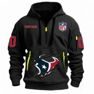 Outdoor Half-Zip Hoodie, Team Spirit Logo Design NFL121 - Black