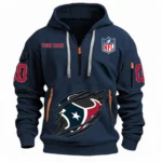 Training Hoodie Half Zipper, Fan-Friendly Logo Design NFL121 - Navy