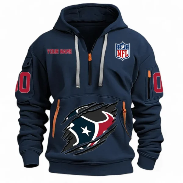 Training Hoodie Half Zipper, Fan-Friendly Logo Design NFL121 - Navy