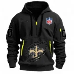 Performance Hoodie Half Zipper, Fan Edition Logo NFL121 - Black
