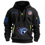 Outdoor Half-Zip Hoodie, Team Spirit Logo Design NFL121 - Black