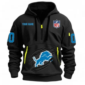 Performance Hoodie Half Zipper, Fan Edition Logo NFL121 - Black