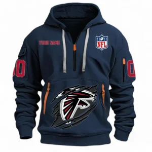 Performance Hoodie Half Zipper, Fan Edition Logo NFL121 - Navy