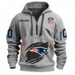 Outdoor Half-Zip Hoodie, Team Spirit Logo Design NFL121 - Gray