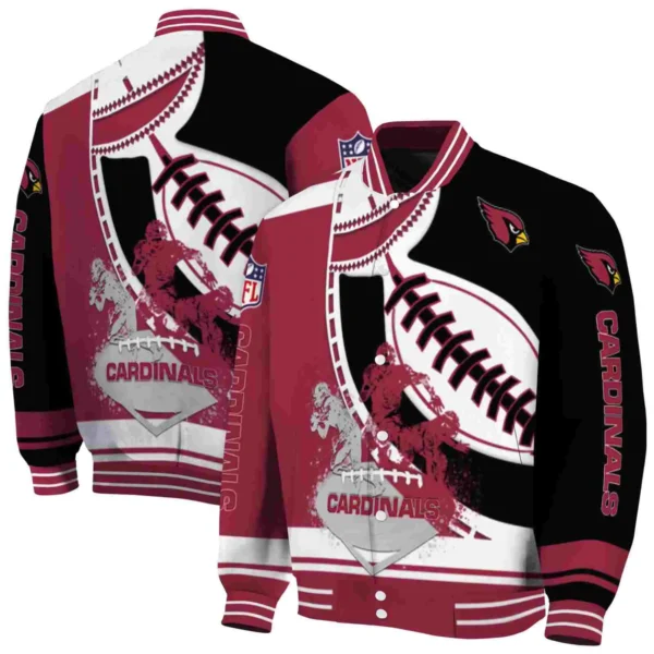 Red Crew Bomber Jacket, Team Bomber Jacket Custom For Sport Lovers NFL167 - Image 2