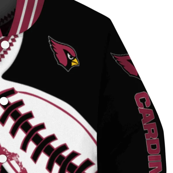 Red Crew Bomber Jacket, Team Bomber Jacket Custom For Sport Lovers NFL167 - Image 4