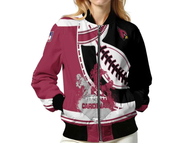 Red Crew Bomber Jacket, Team Bomber Jacket Custom For Sport Lovers NFL167