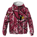 Football Red Crew Windbreaker Jacket, Fan Lifestyle Jacket For Sport Lovers NFL167