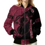 Football Red Crew Bomber Jacket, Custom Sports Bomber Gear For Sport Lovers NFL167