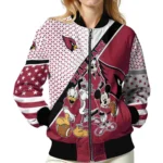Crimson Flock Bomber Jacket, Personalized Bomber Jacket Fans For Sport Lovers NFL167