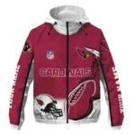 Red Crew Windbreaker Jacket, Outdoor Sports Waterproof For Sport Lovers NFL167
