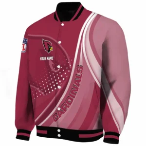 Royal Horns Baseball Jacket, Wave Patterns Red Jacket For Sport Lovers NFL167